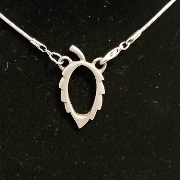 Danforth Pewter Acorn or Leaf Design Necklace - Picture 2 of 5